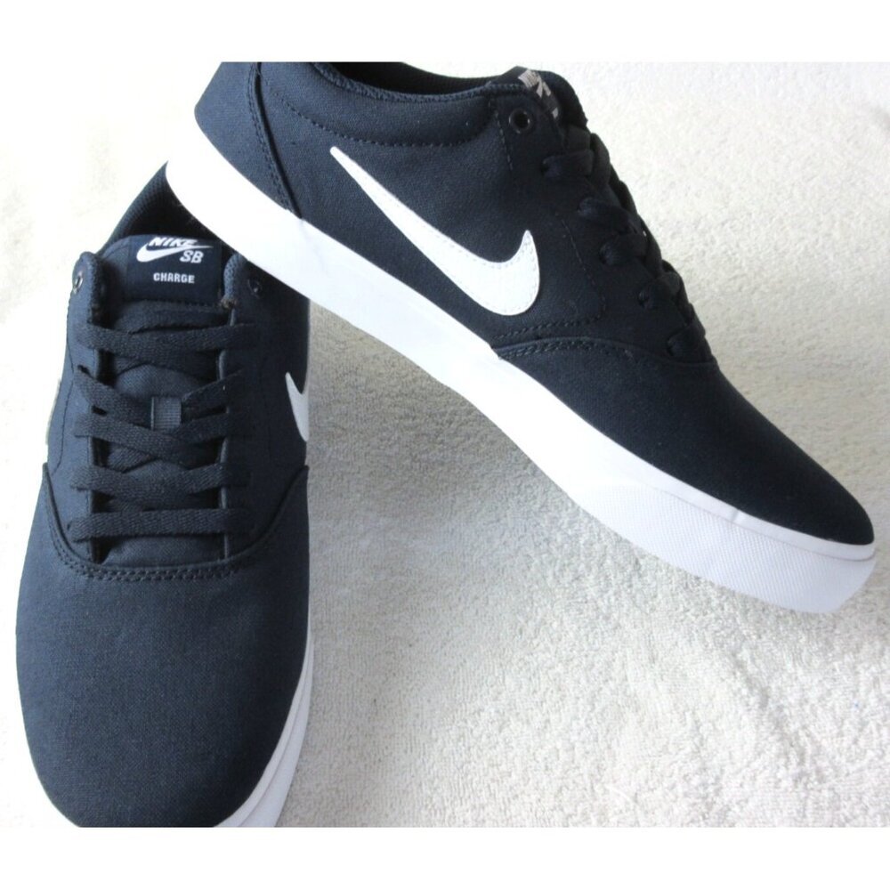 Nike Men's SB Charge Classic Canvas Skate Shoes Obsidian Blue White Sizes NIB - Picture 4 of 5